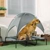 PawHut Elevated Portable Dog Cot Cooling Pet Bed With UV Protection Canopy Shade - 2 of 4