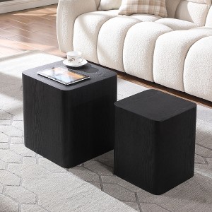 Modern Coffee Table, End Table with Storage, Accent Sofa Side Table Set, Center Tea Table for Living Room - 1 of 4