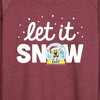 Women's - SpongeBob SquarePants - Let It Snow Lightweight French Terry Wide Neck Long Sleeve Shirt - 2 of 4