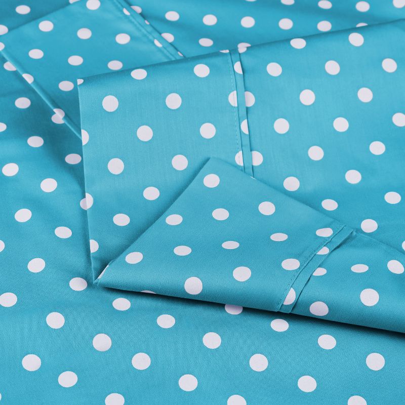 Polka Dot 600 Thread Count Cotton Blend Deep Pocket Bed Sheet Set by Blue Nile Mills, 3 of 8