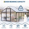 Garvee Walk-In Greenhouse with Polycarbonate Panels, Aluminum Frame, Quick Setup, Roof Vent, Outdoor Garden Greenhouse - 4 of 4