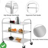 3 Tier Kitchen Serving Cart Heavy-Duty Rolling Utility Cart Kitchen Island Serving Cart w/ 360¡ã Wheels - 3 of 4