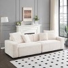 4-Seat Corduroy Sofa,Modern Large Couch with 4 Throw Pillows,106" Deep Seat Sectional Sofa for Living Room-Baofuwish - 2 of 4