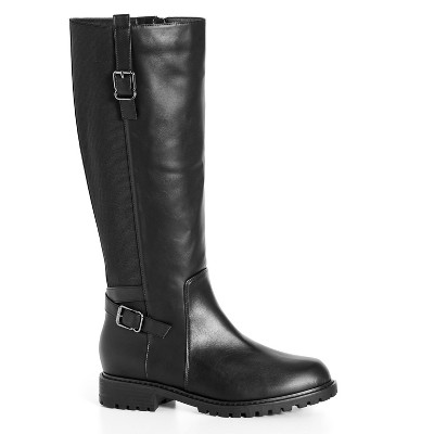 Evans | Women's Wide Fit Classic Tall Boot - Black - 6w : Target