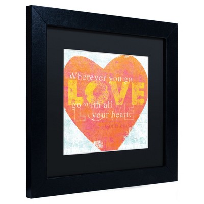 Trademark Fine Art -Sue Schlabach 'Letterpress Love' Matted Framed Art