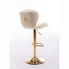 NicBex Velvet Swivel Bar Stools Set of 2,Adjustable Counter Height Bar Stools with Base,Bar Chairs with Chrome Footrest,Barstools for Home,Bar - 4 of 4
