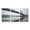 Trademark Fine Art -David Ayash 'Under the RFK Bridge B&W' Multi Panel Art Set 3 Piece 12x19 - 2 of 3