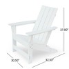 SKRAN 37" High Outdoor and Garden, Solid Back, High Density PE Adirondack Chair,Impact-Resistant and Water-Resistant for beach,backyard,patio - 3 of 4