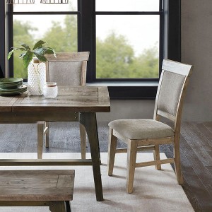 CAVINAS Dining Chairs Kitchen Chairs Set of 2 Dining Side Chair with Wood Legs, Fabric Accent for Kitchen, Bedroom - 1 of 4
