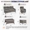 Gymojoy Outdoor Patio Sofa Ottoman Table with Swivel Chairs - 2 of 4