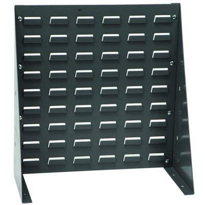 Quantum Storage Systems Bench Rack, 18"L X 8"W X 19"H, 16 Gauge Steel Louvered Model, Gray Enamel Finish