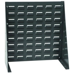 Quantum Storage Systems Bench Rack, 18"L X 8"W X 19"H, 16 Gauge Steel Louvered Model, Gray Enamel Finish - 1 of 2