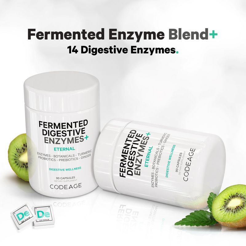 Codeage Fermented Digestive Enzymes + Probiotics & Prebiotics Vegan Supplement - 90ct, 4 of 13