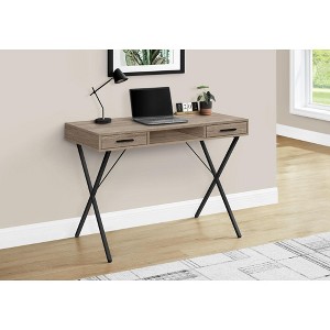 PAGED Computer Desk, Simple Modern Office Desk with 2 Open Shelves and Metal Hairpin Legs for Office, Study - 1 of 4