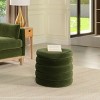 NicBex Modern 19" Round Storage Ottoman Wood Footstools with Boucle Fabric for Bedroom and Living Room - 2 of 4