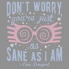 Womens Harry Potter Luna You’re Just As Sane as I Am Racerback Tank - 2 of 4