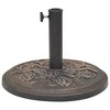 VidaXL Parasol Base Resin Round Bronze 19.8 lbs - 3 of 4