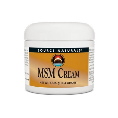MSM (Methylsulfonylmethane) Cream by Source Naturals, Inc.  -  4 oz Cream