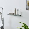 19.75 Floating Glass Bathroom Wall Shelf Chrome - Danya B. : Target