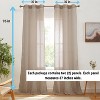 HLC.ME Emily Faux Linen Semi Sheer Light Filtering Grommet Lightweight Window Curtains Drapery Panels, Set of 2 - 2 of 4