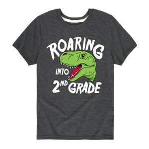 Boys' - Instant Message - Roaring Into 2nd Grade Short Sleeve Graphic T-Shirt - 1 of 4