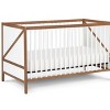 INFURNIC Cribs Convertible 3-in-1 Crib with Adjustable Mattress Heights for Growing Babies, Brown, 53.5"*30"*33" - 2 of 4