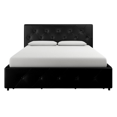 DHP Dakota Upholstered Bed with Storage Drawers