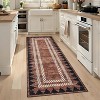 Coucheta Modern Washable Area Rug, Neutral Geometric Border Low Pile Rug, Non-Slip & Non-Shedding Carpet for Living&Dining Room, Hallway&Bedroom - 2 of 4