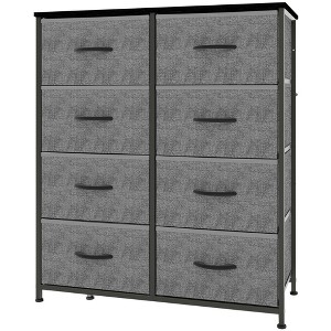 FURNIinspire Utility Storage Cabinets 8 Drawer Multi-Functional Tall Dresser Ideal for Organization in Kids Rooms and Beyond, Gray, 31.5"*11.8"*36.4" - 1 of 4
