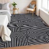 Modern Rainbow Striped Area Rug, Washable Stain-Resistant Non-Slip Throw Carpet for Living Room, Bedroom, Dining Room & Office - 3 of 4