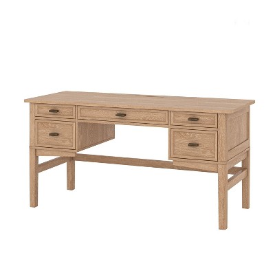 Zurina Modern 56 Rectangular Desk with Solid Wood Legs|HULALA HOME