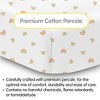 BreathableBaby Cotton Percale Fitted Sheet, For 52" x 28" Crib & Toddler Bed Mattress, Rainbows (2-Pack) - 2 of 4