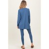 Pinkblush Dusty Blue Brushed Knit Maternity Oversized Top and Legging Set - 4 of 4