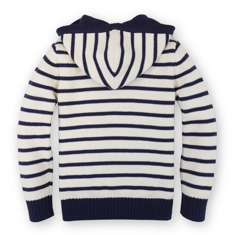 Hope & Henry Boys' Organic Cotton Long Sleeve Hooded Henley Pullover Sweater with Kanga Pocket,, 4 of 6