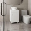 SEVOBAL Bathroom Vanities 18 Inch Free Standing Vanity with Vessel Sink and One Door Storage for Small Bathrooms, White, 28.35"*22.44"*11.42" - 4 of 4