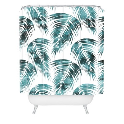 Maui Palm Shower Curtain Green - Deny Designs