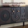 LOVSON 70.8'' Mid-Century TV Stand with 4 Cabinet Storage Multimedia Console, Wood Entertainment Center for 55+ Inch TV, Living Room,Black - 4 of 4
