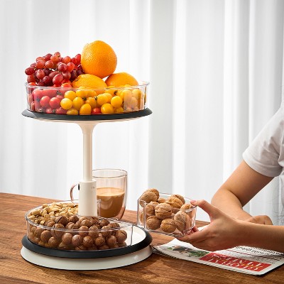 Sorbus 2-Tier Clear Lazy Susan Turntable Organizer - Rotating Spice Rack with Non-Slip Base for Kitchen Cabinet, Pantry, Countertop Storage — фото 5