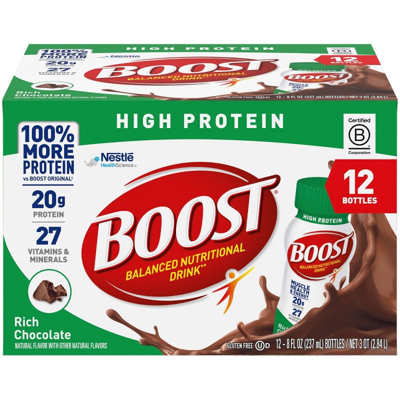 Boost High Protein Nutritional Shake - Chocolate - 12pk, 1 of 7