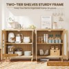 Rattan  Buffet Cabinet with Storage, Single Door Accent Console Table for Entryway - 3 of 4