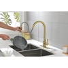 DOMETOUR Single Handle High Arc Pull Out Kitchen Faucet, Single Level Stainless Steel Kitchen Sink Faucets with Pull Down Sprayer - 3 of 4