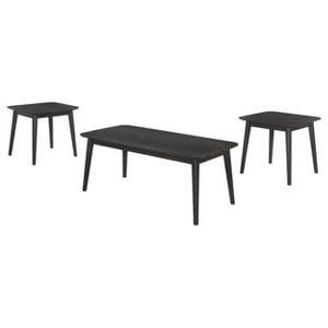 Coaster Home Furnishings Carey 3-Piece Occasional Set with Coffee and End Tables Black - 1 of 4
