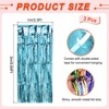 Unique Bargains Wedding Birthday Decoration Foil Fringe Backdrop Curtains 3 Pcs - 2 of 4