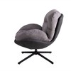 Maliang 360¡ã Swivel Office Chair, Modern Chenille Chair with Faux Leather and Black Metal Base Frame, for Small Spaces - 2 of 4