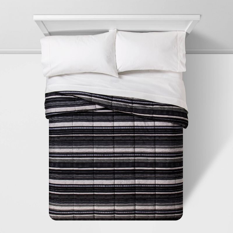 Microfiber Stripe Reversible Comforter - Room Essentials™, 3 of 10