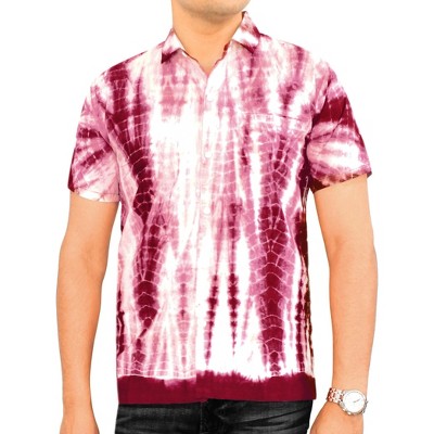 LA LEELA Men's Hawaiian Shirt Trendy Beach Shirts Casual Short Sleeve Button Down Untuckit Shirts for Men