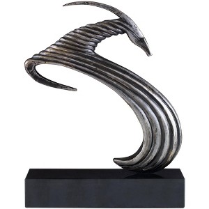 Uttermost Take The Lead 15" High Aged Silver Ram Metal Sculpture - 1 of 1