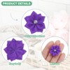 Unique Bargains Artificial Satin Durable Flexible Decorative Mini Ribbon Flowers with Rhinestones 1.2 Inch 200 Pcs - 2 of 4