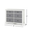 Child Craft Ocean Grove 6 Drawer Dresser for Nursery or Bedroom,  Anti-Tip Kit Included to Prevent Tipping, Non-Toxic, Baby Safe Finish (White/Gray) - 3 of 4