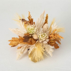 10"H Sullivans Dried Pampas Orb, Brown - 1 of 2